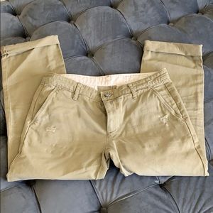 AG Ex Boyfriend Khaki Crop pants
